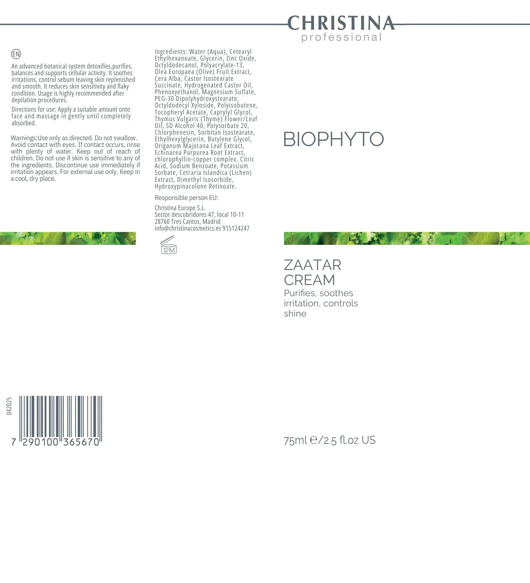 Christina BioPhyto Zaatar Cream