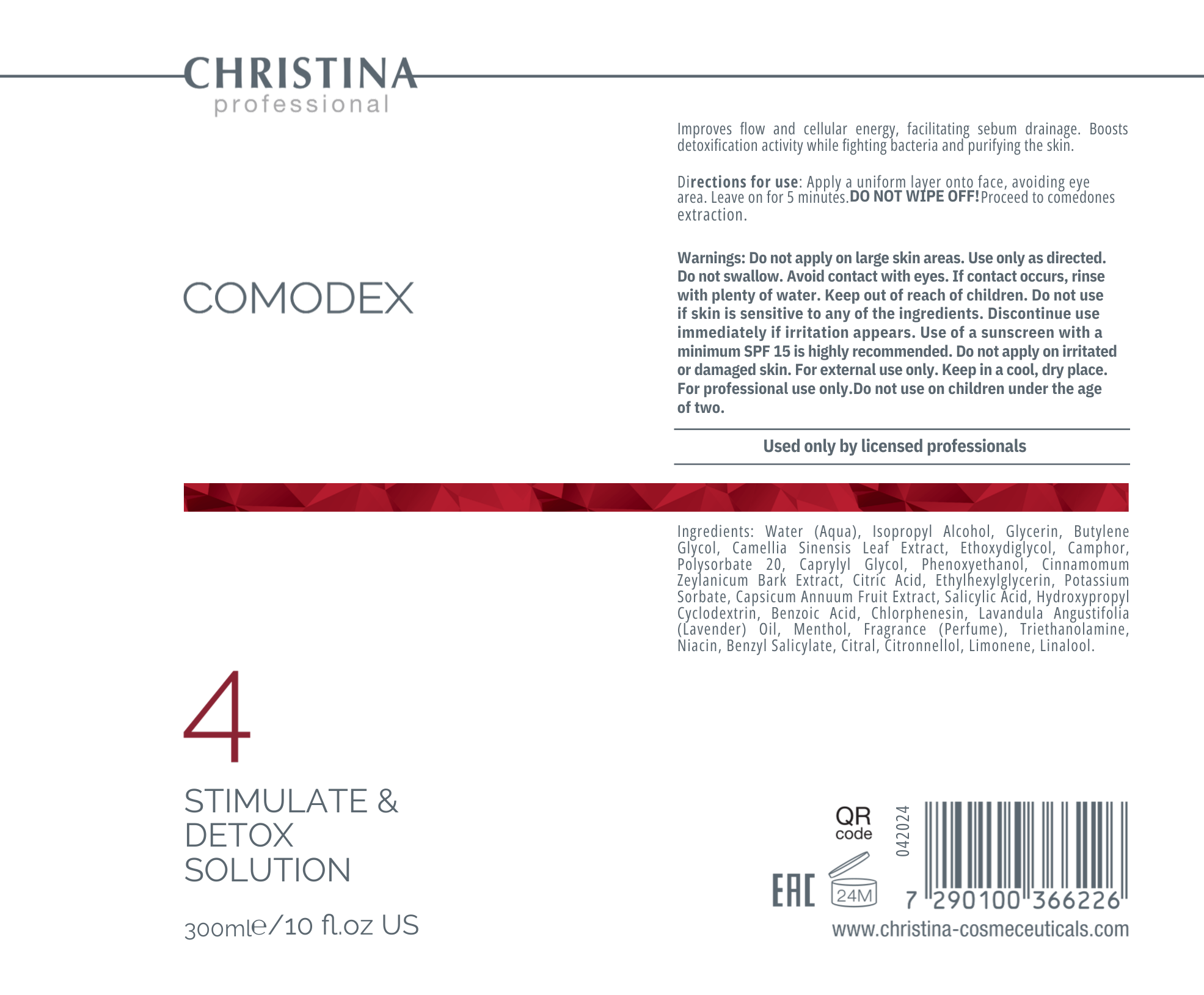 Stymulujący lotion detoksykujący (krok 4)