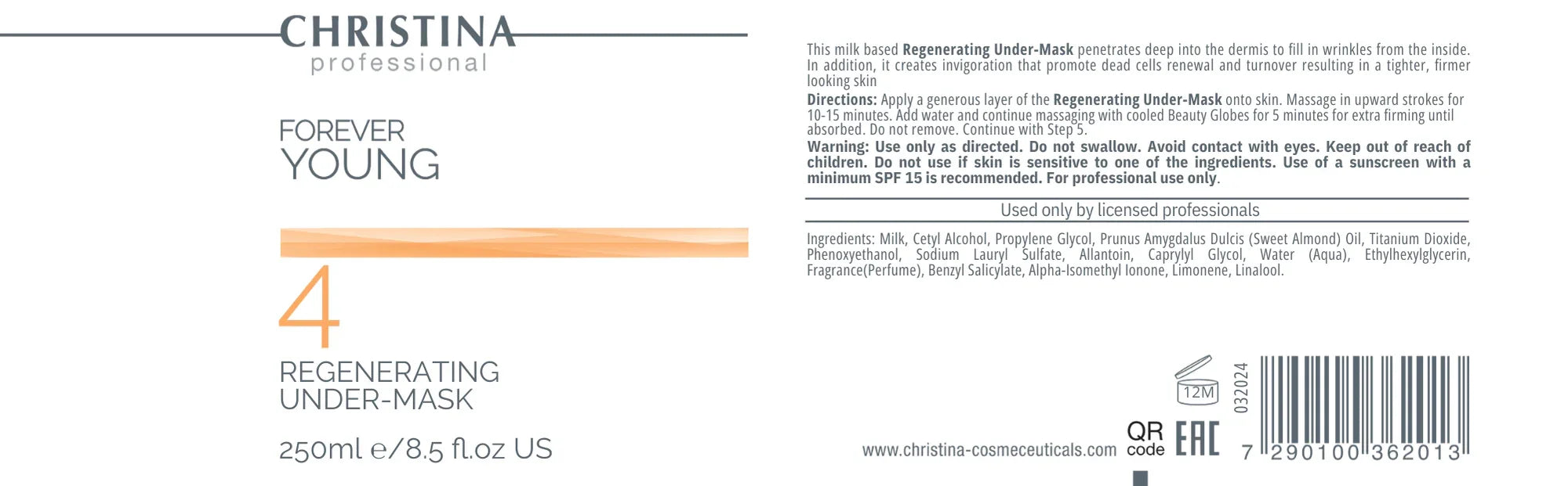 永保青春再生面膜(步驟 4)抗皺勝肽基底面膜