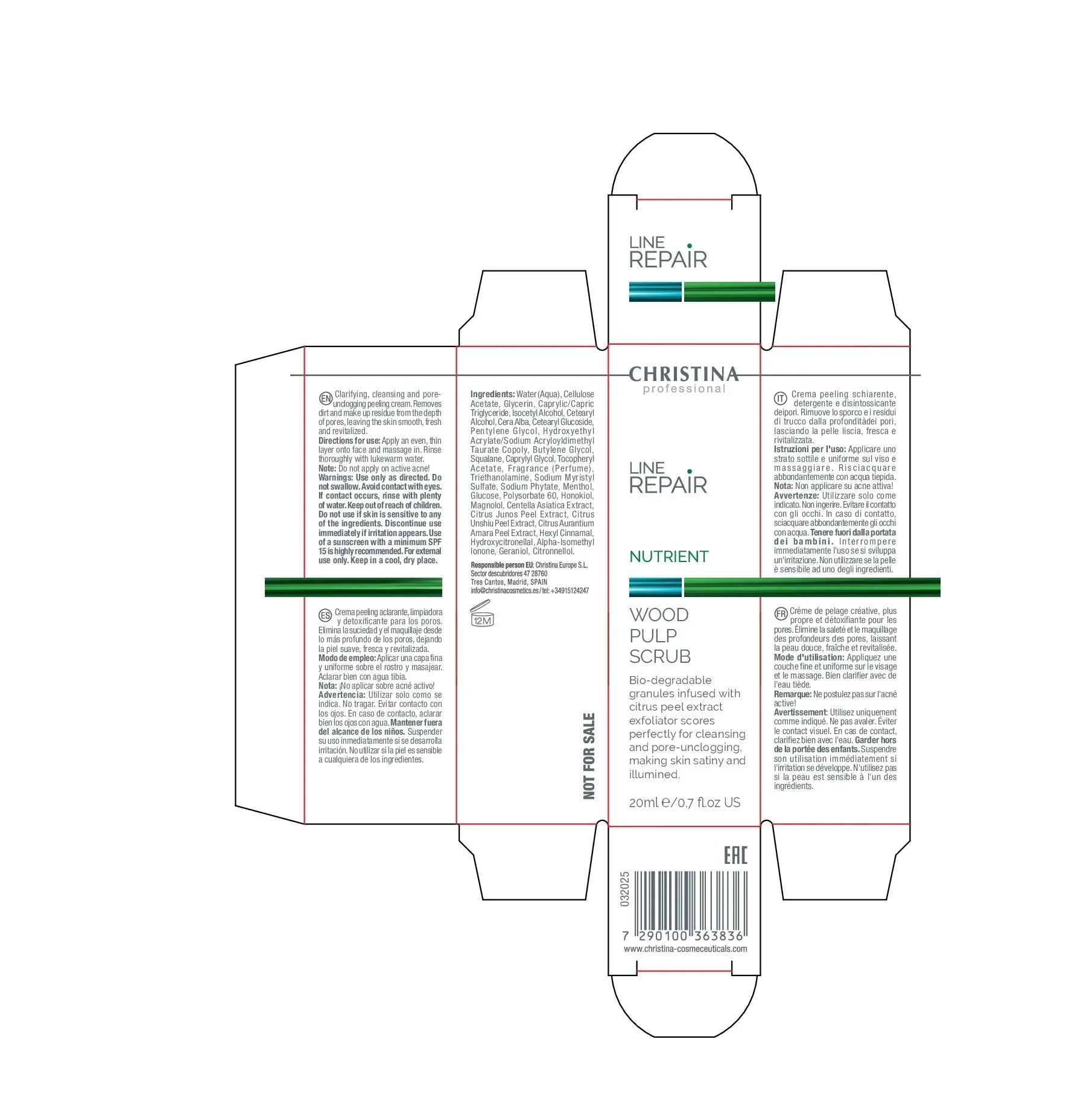 Christina Line Repair Nutrient Wood Pulp Scrub – na trądzik