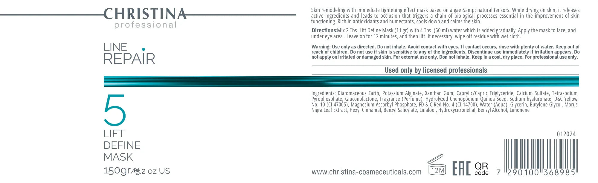 Christina Line Repair 5 Lift Define Mask – maska do twarzy – mask