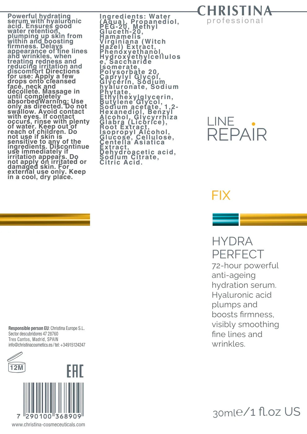 Christina Line Repair Fix Hydra Perfect – serum do twarzy – serum