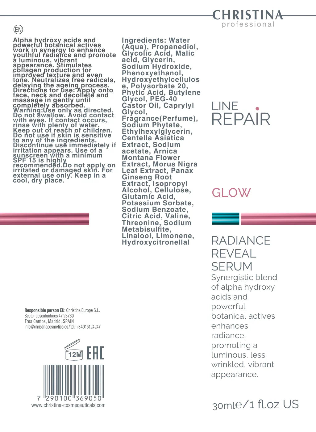 Christina Line Repair Glow Radiance Reveal Serum – serum