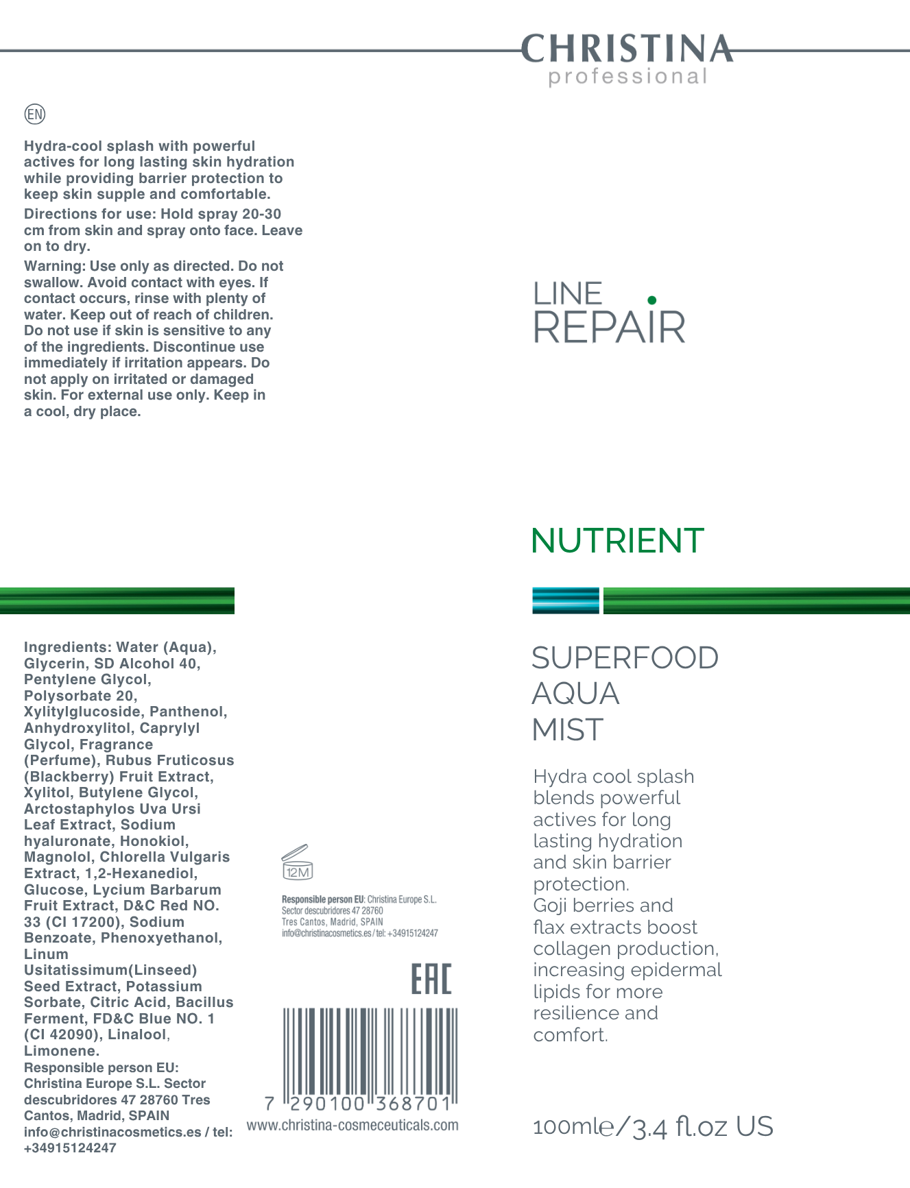 Aqua Spray z superfood
