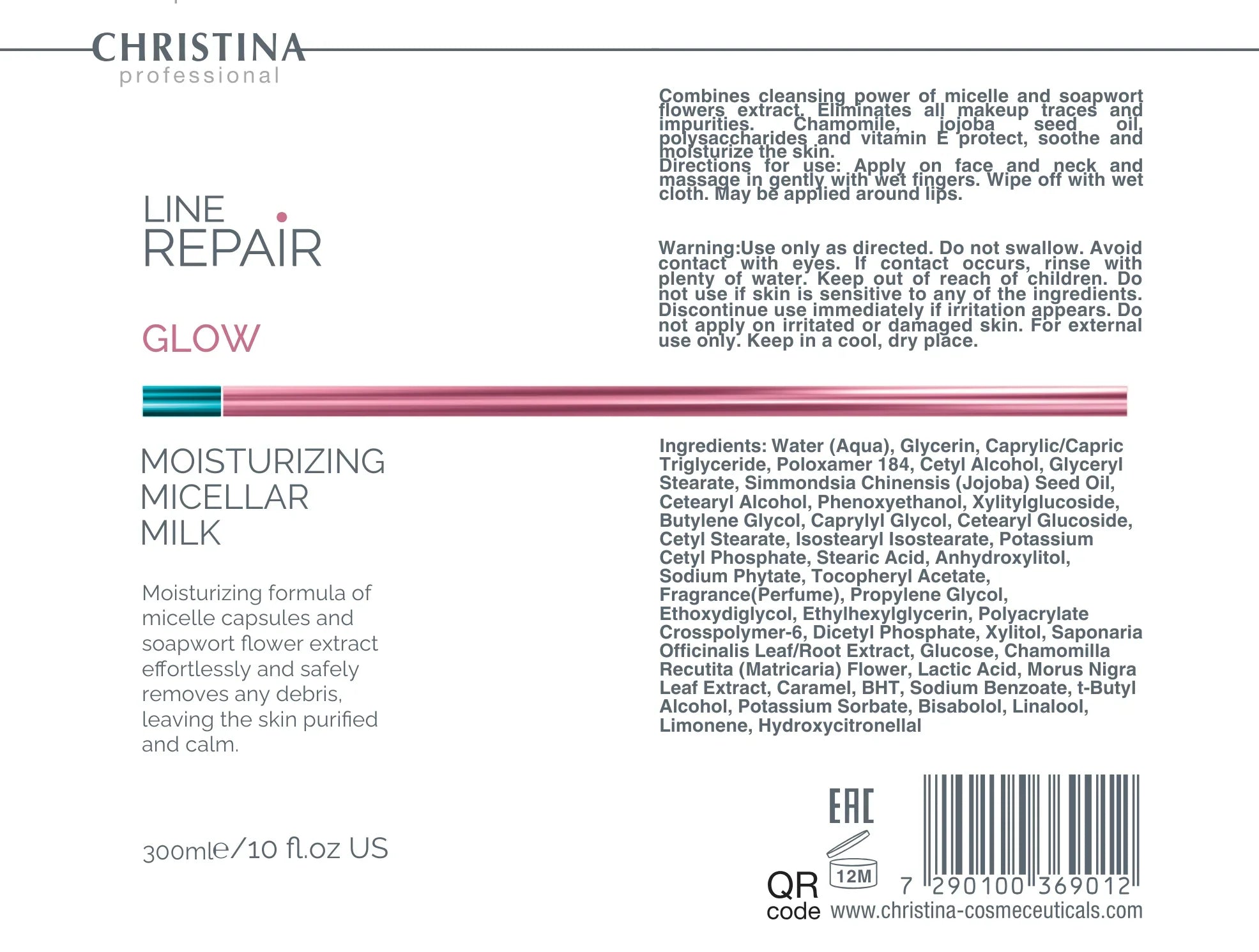 Christina Line Repair Glow Moisturizing Micellar Milk