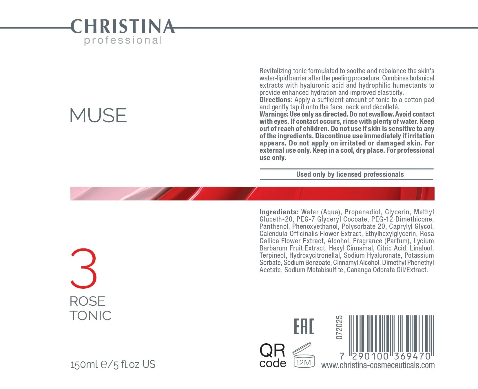 Christina Muse 3 Rose Tonic 150
