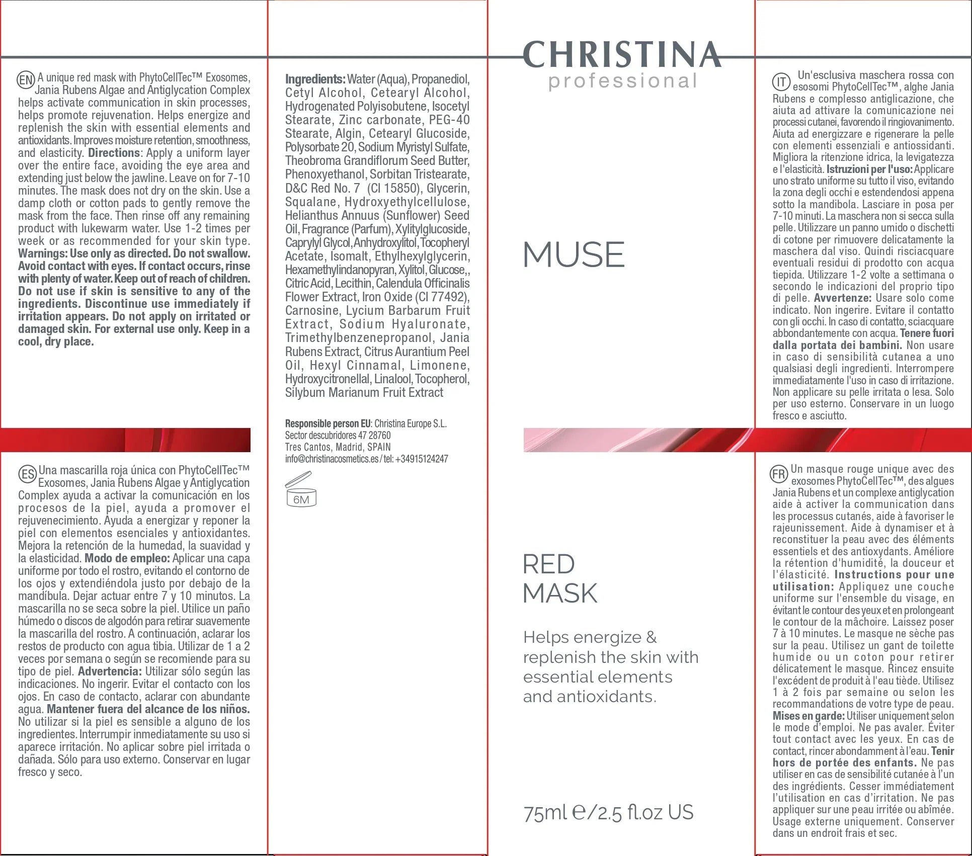 Christina Muse Red Mask 75