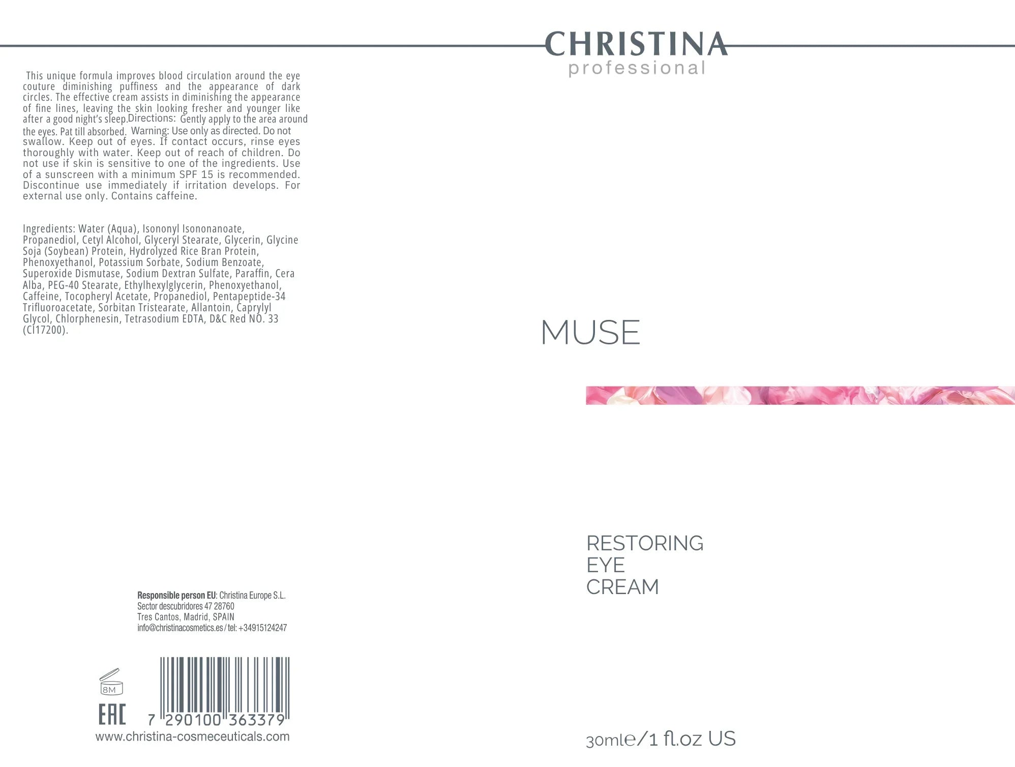Christina Muse Restoring Eye Cream – krem pod oczy – cream