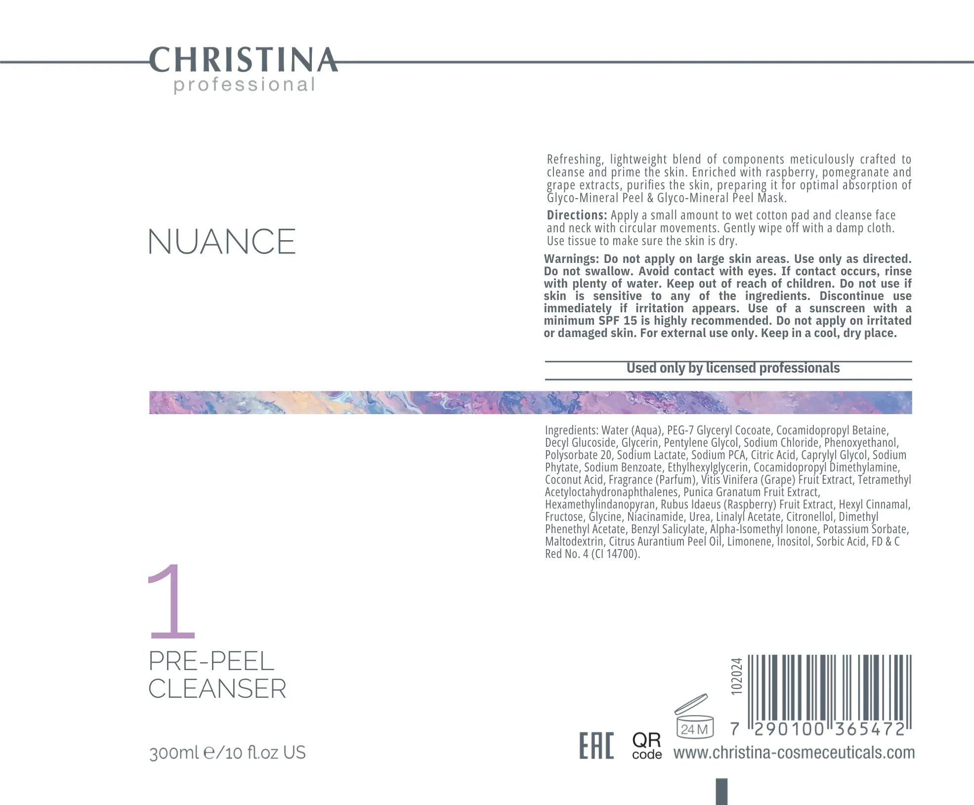 Christina Nuance 1 Pre Peel Cleanser – kosmetyk oczyszczający