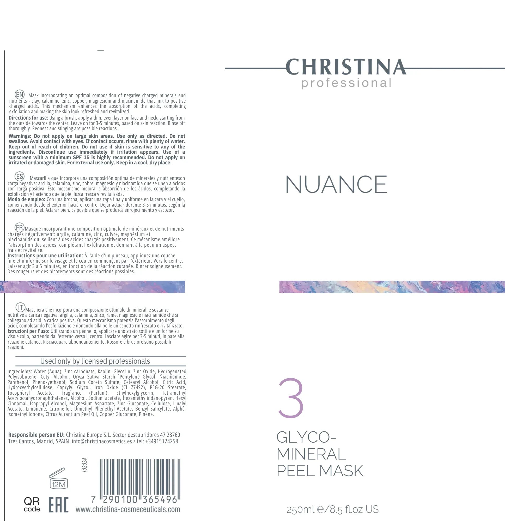 Christina Nuance 3 Glyco Mineral Peel Mask – maska do twarzy – na trądzik – mask