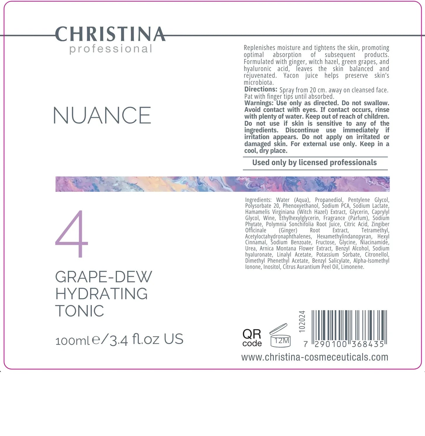 Christina Nuance 4 Grape Dew Hydrating Tonic – tonik do twarzy