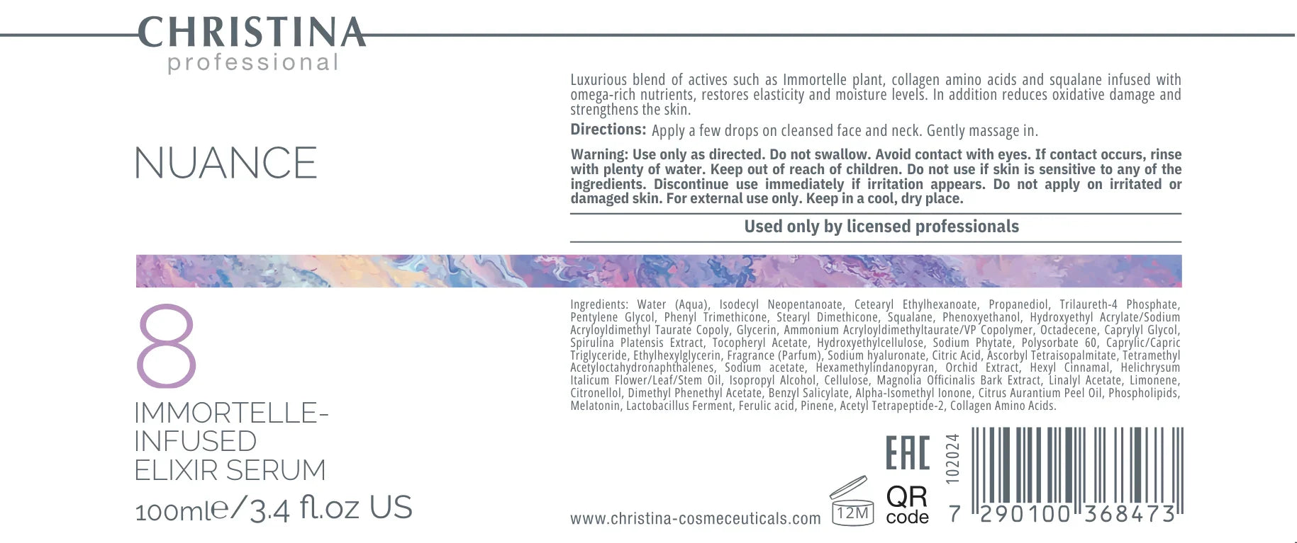 Christina Nuance 8 Immortelle Infused Elixir Serum – serum