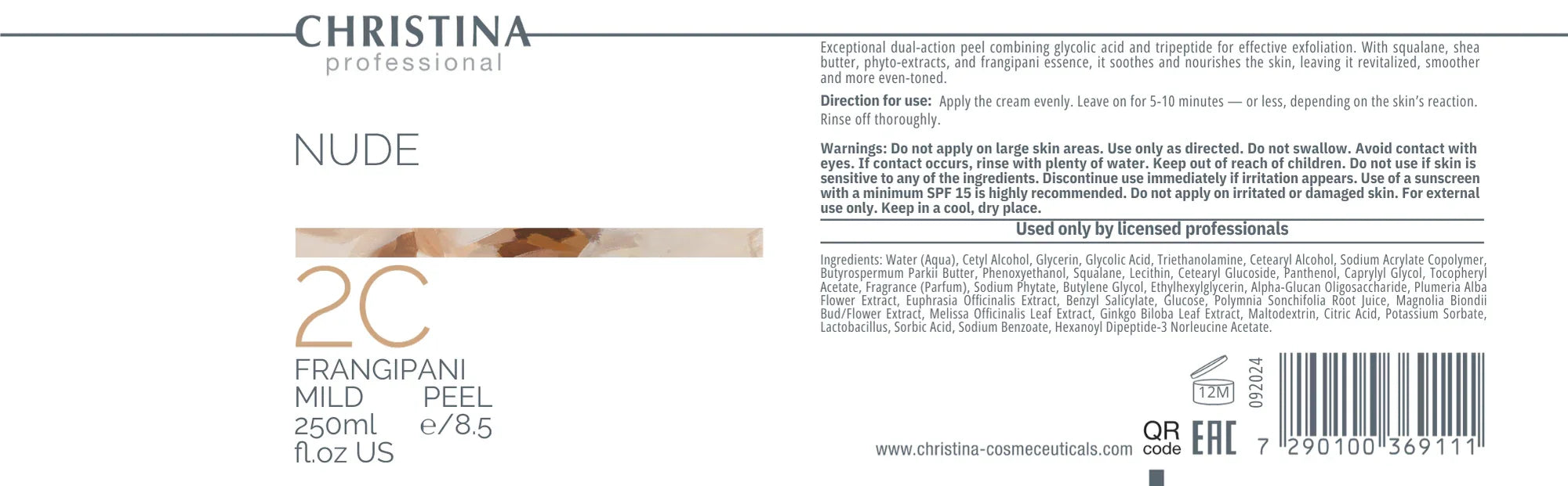 Christina Nude 2C Frangipani Mild Peel – peeling do twarzy