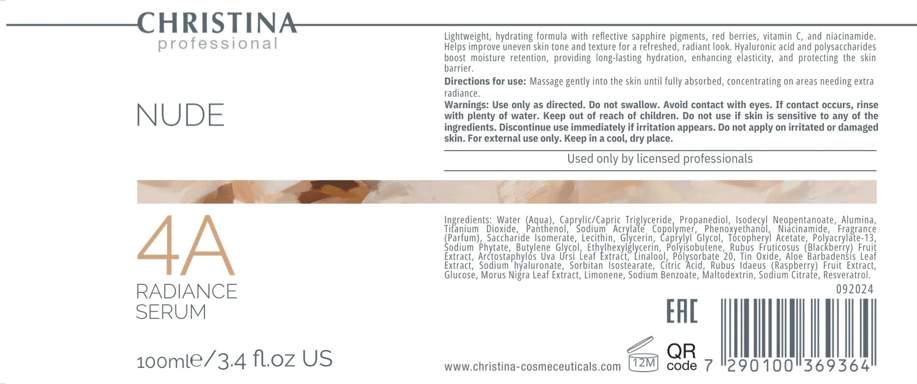 Christina Nude 4A Radiance Serum – serum