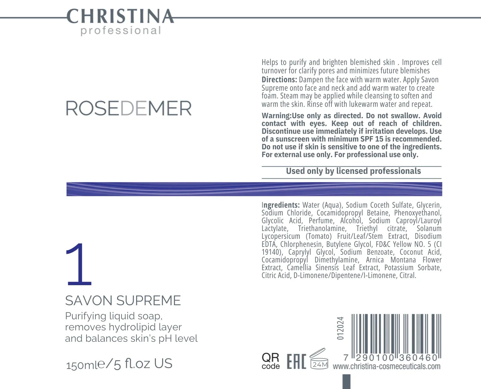 Christina Rose de Mer 1 Savon Supreme – na trądzik
