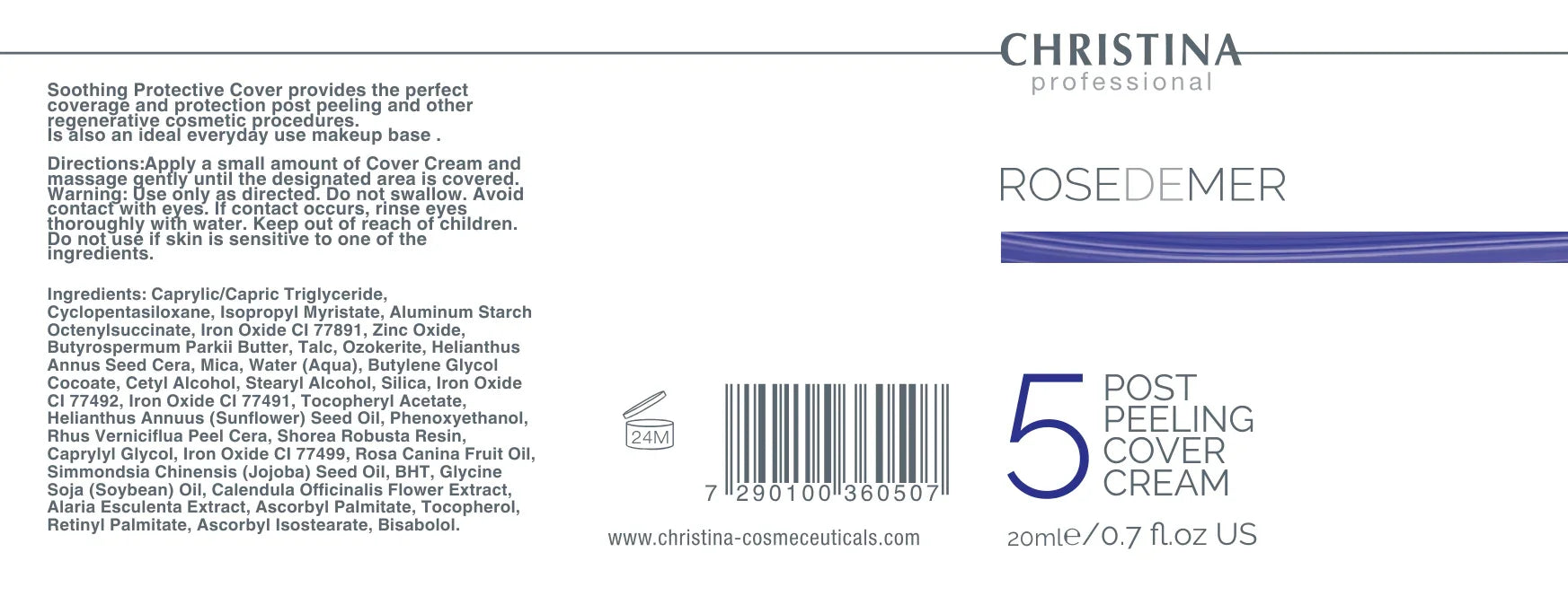 Post peeling cover cream (step 5)