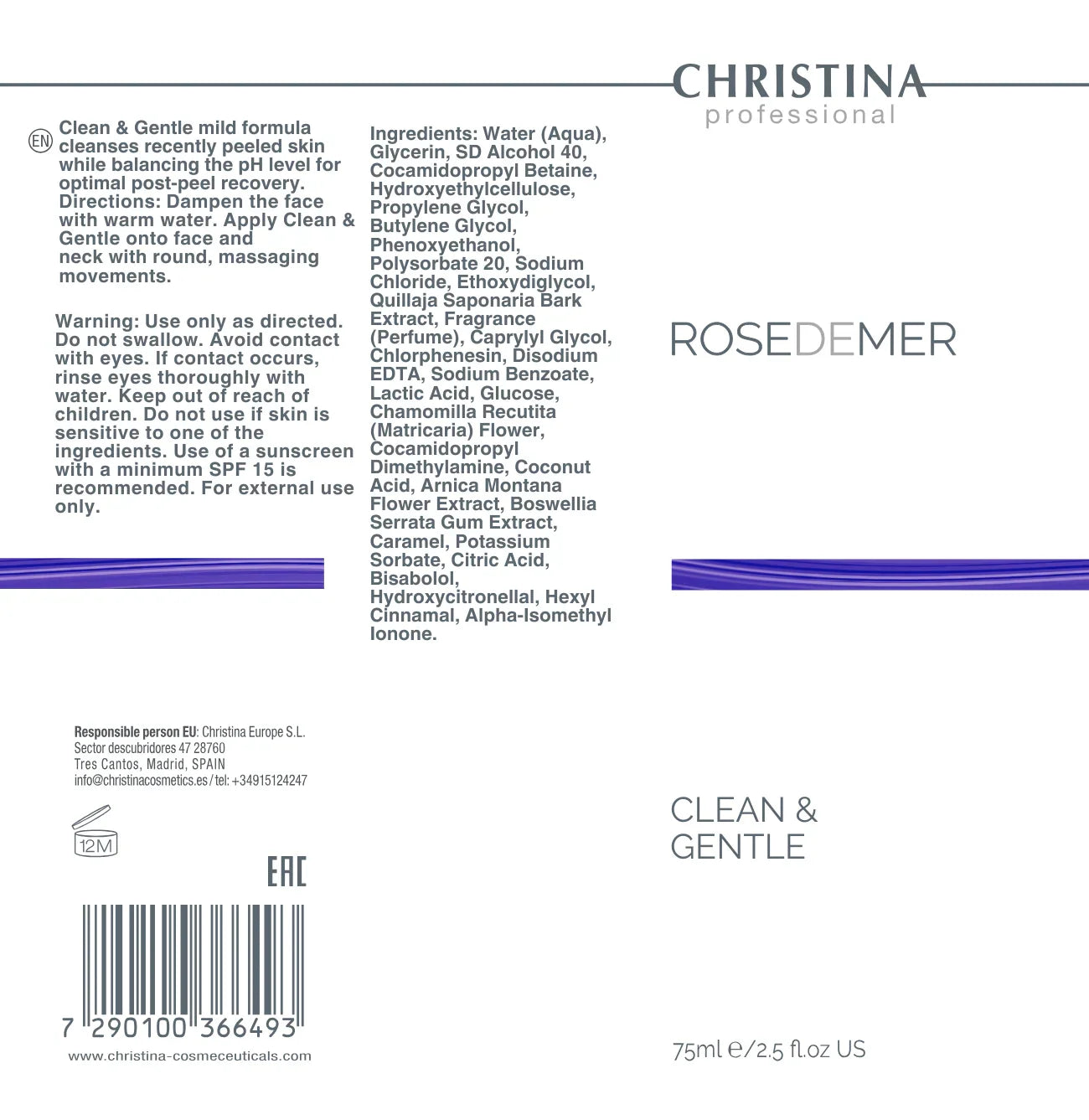 Christina Rose De Mer Clean & Gentle