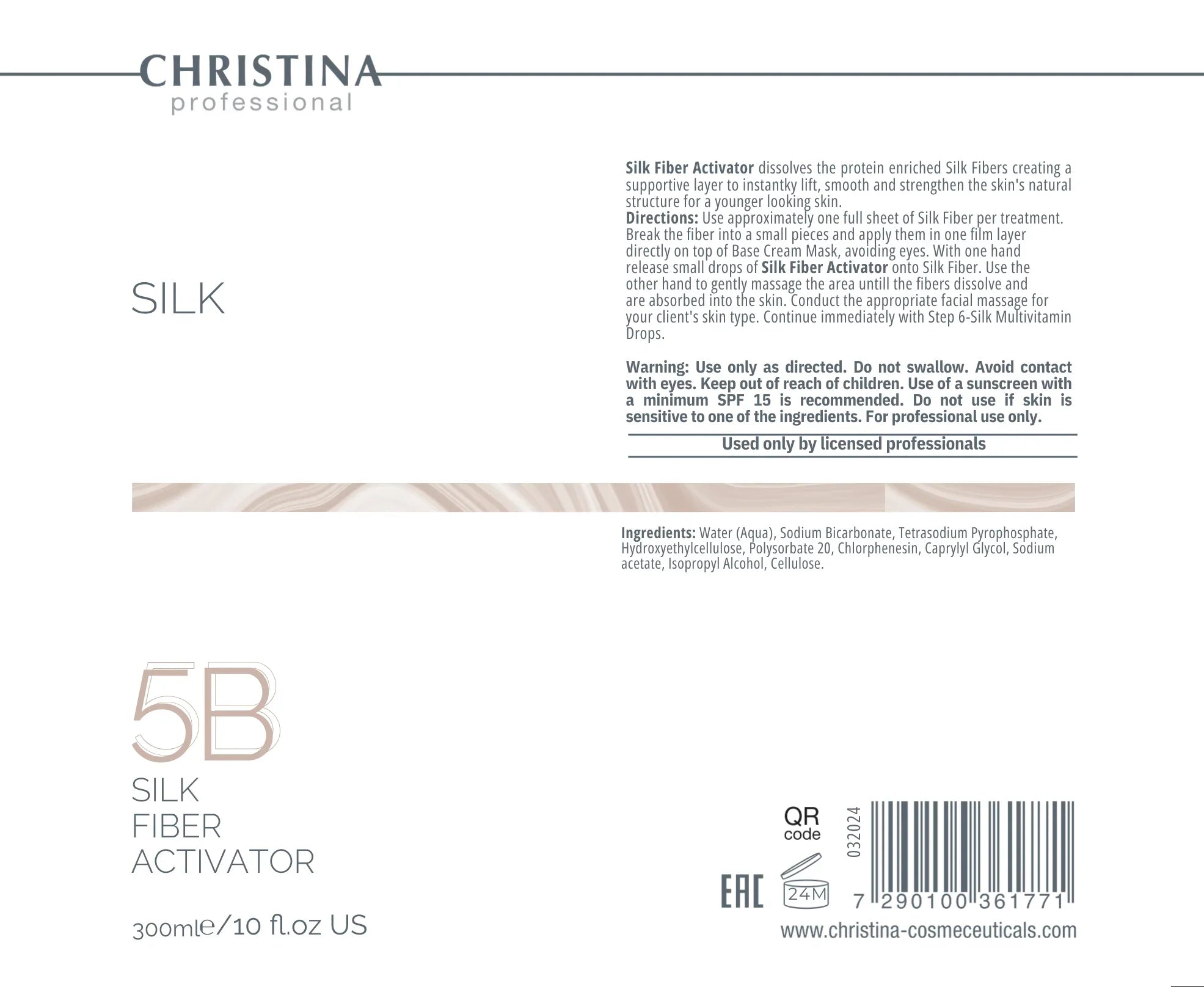 Christina Aktywator włókien jedwabiu (krok 5B)