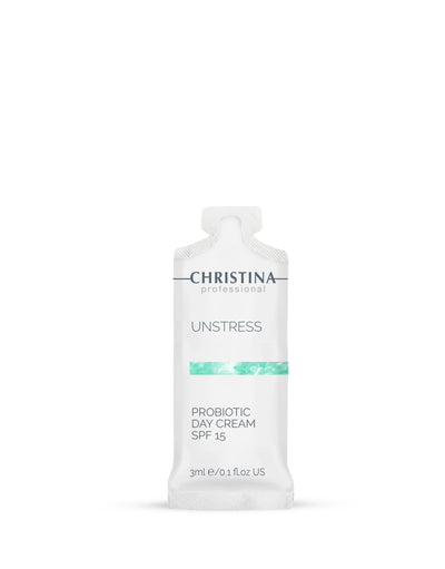 Unstress: ProBiotic day Cream SPF 15 SAMPLE Próbka SPF 15 z probiotykami kojący