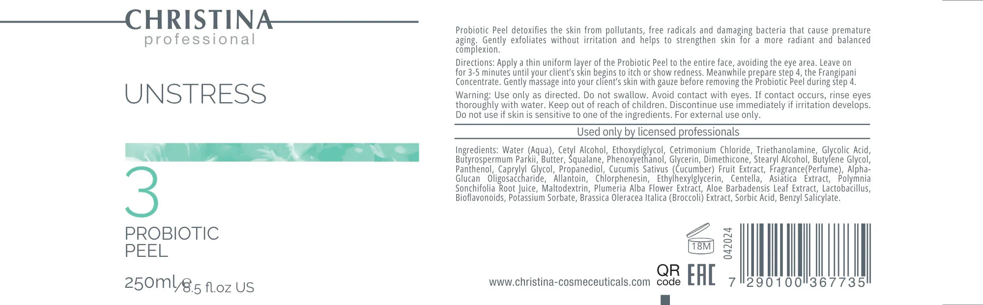 Christina Unstress Step 3:Probiotic Peel – na trądzik – na cerę naczynkową