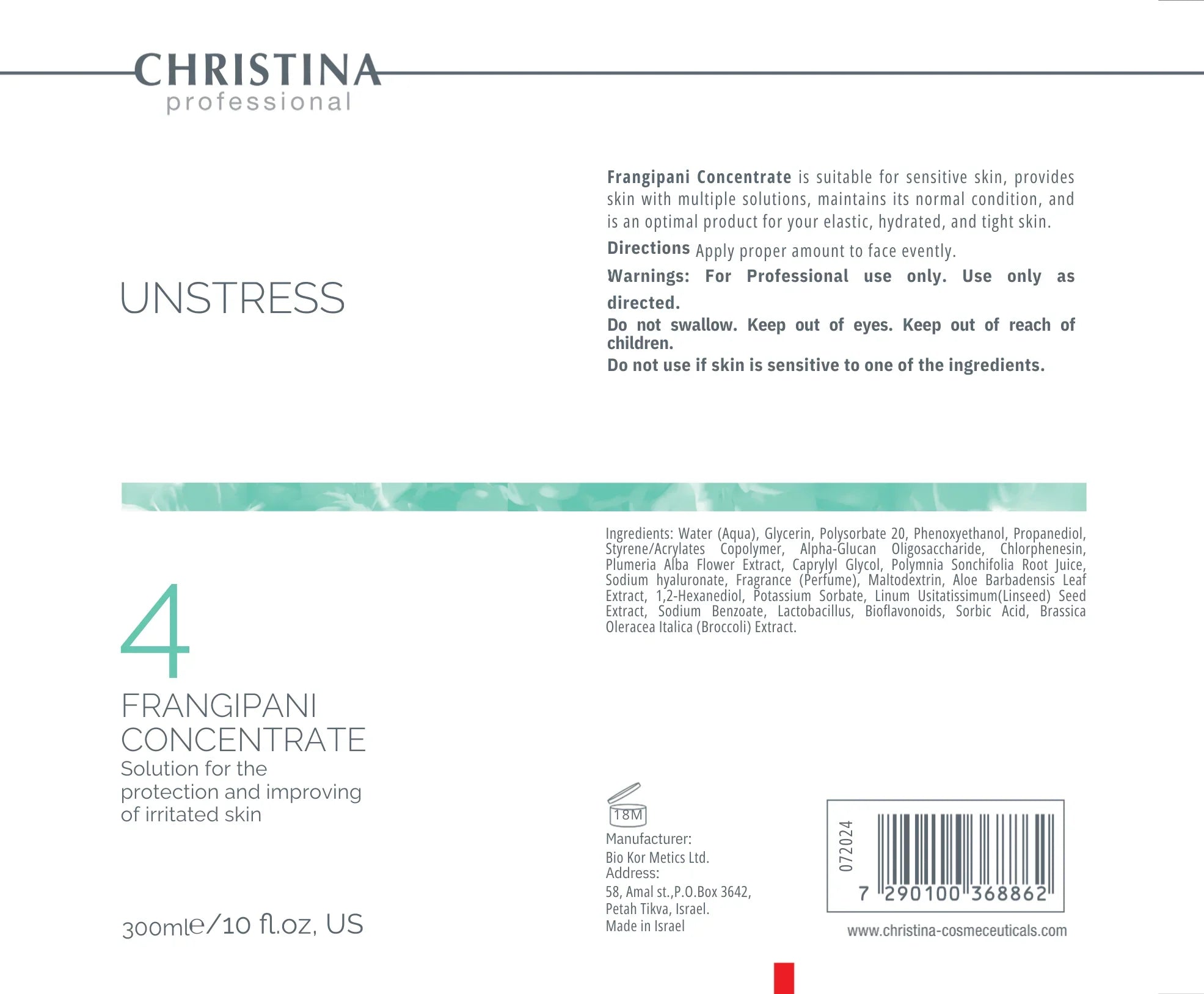 Christina Unstress Step 4: Frangipani Concentrate – na cerę naczynkową