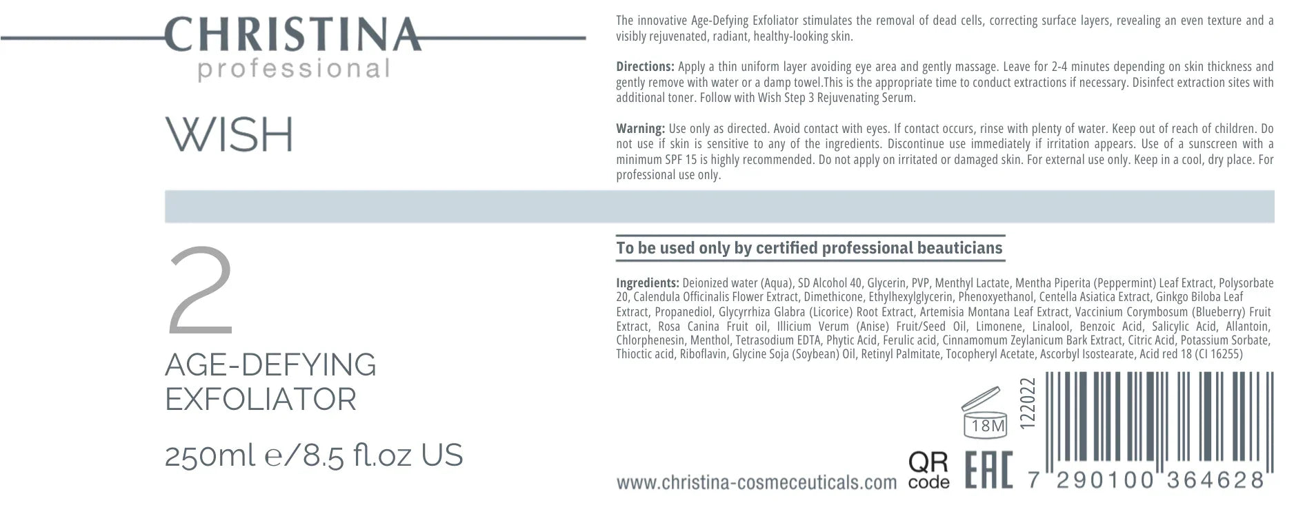 Christina Peeling eksfoliator o działaniu przeciwstarzeniowym (krok 2) – na trądzik