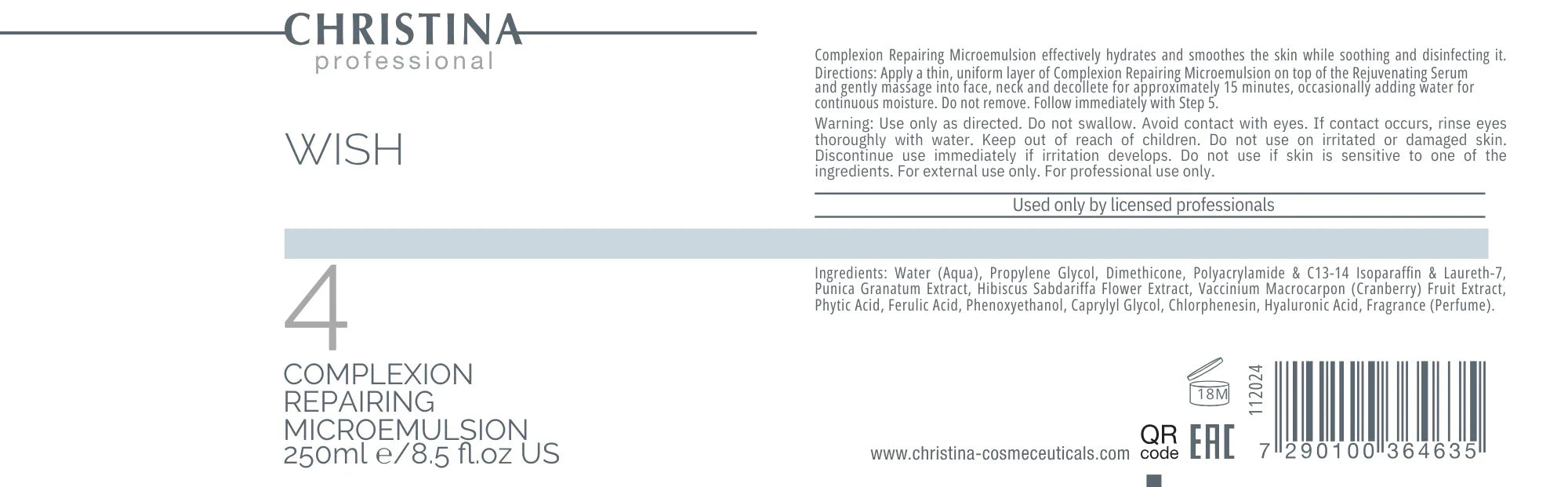 Christina Mikroemulsja do kompleksowej rewitalizacji (krok 4)