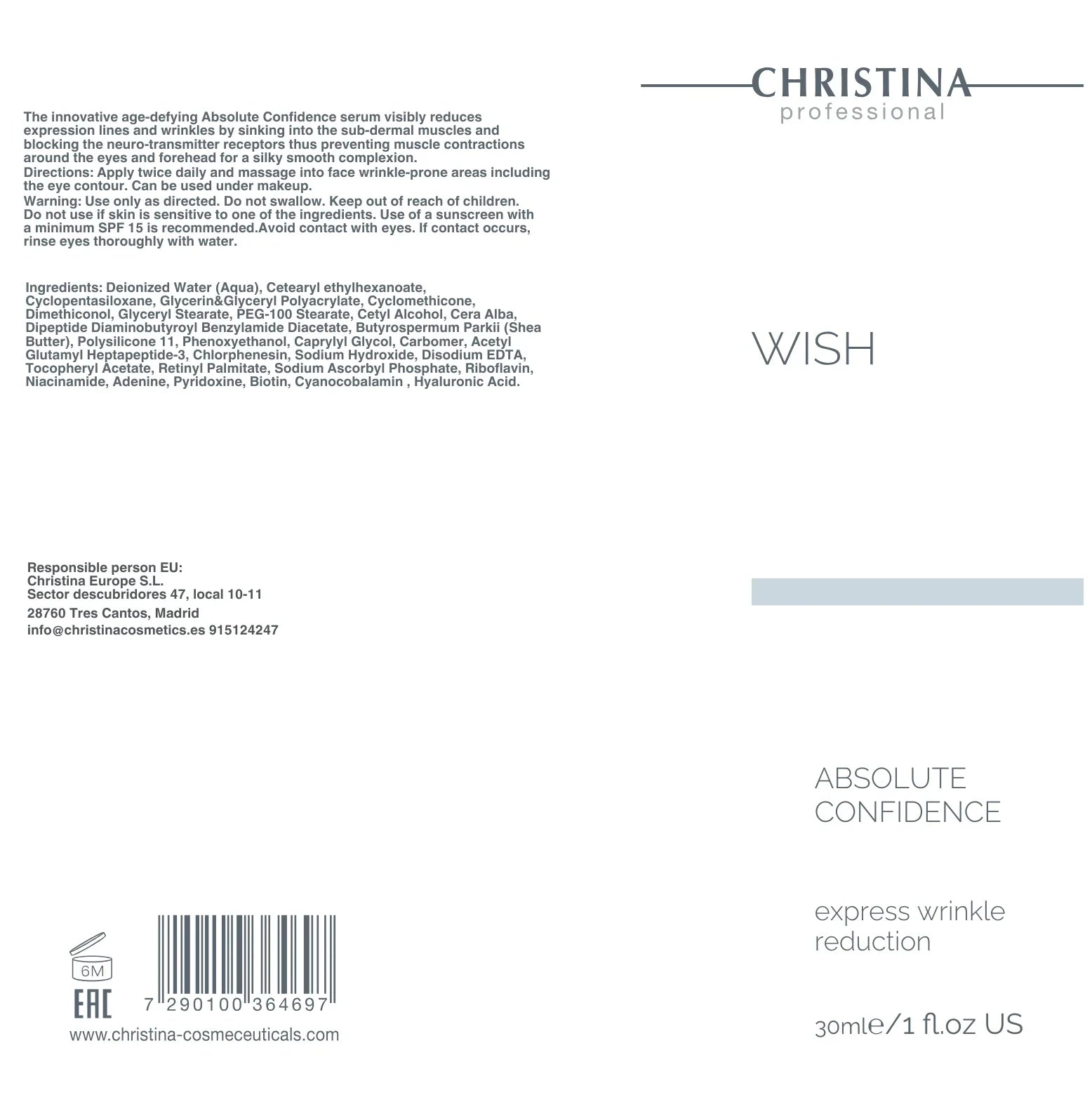 Christina Wish Absolute Confidence Serum – serum
