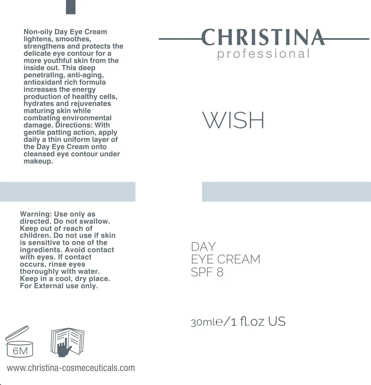 Christina Wish Day Eye Cream SPF 8 – krem pod oczy – SPF – cream