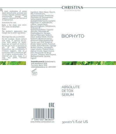 Christina BioPhyto Absolute Detox Serum detoksykujący – tekstura i aplikacja serum