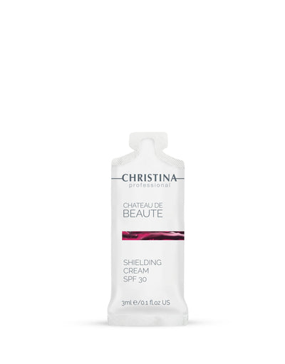 Chateau de Beaute Próbka Chateau de Beaute Krem ochronny SPF30 3ml Próbka SPF 30 z resweratrolem (winogrona) odżywczy 3 ml