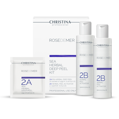 Christina Rose De Mer 2A+2B Sea Herbal Deep Peel Kit (20sachet+2activ) – peeling do twarzy