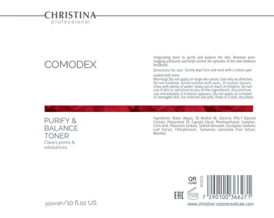 Christina Comodex Purify & Balance Toner – tonik do twarzy – na trądzik