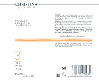 Forever Young Red Wine Peel (krok 3) Peeling z peptydami przeciwzmarszczkowy