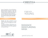 Forever Young Radiance Moisturizing Mask - hydrating mask with peptides