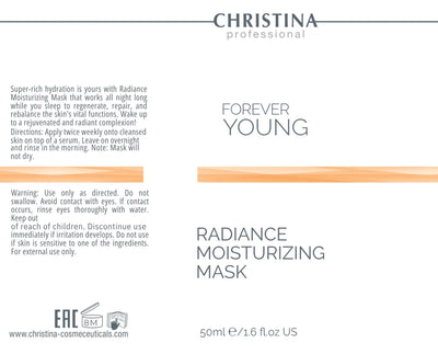 Forever Young Radiance Moisturizing Mask Maska nawilżająca z peptydami