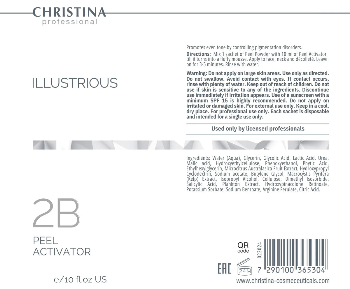 Illustrious Peel Activator (step 2B) Discoloration Peel