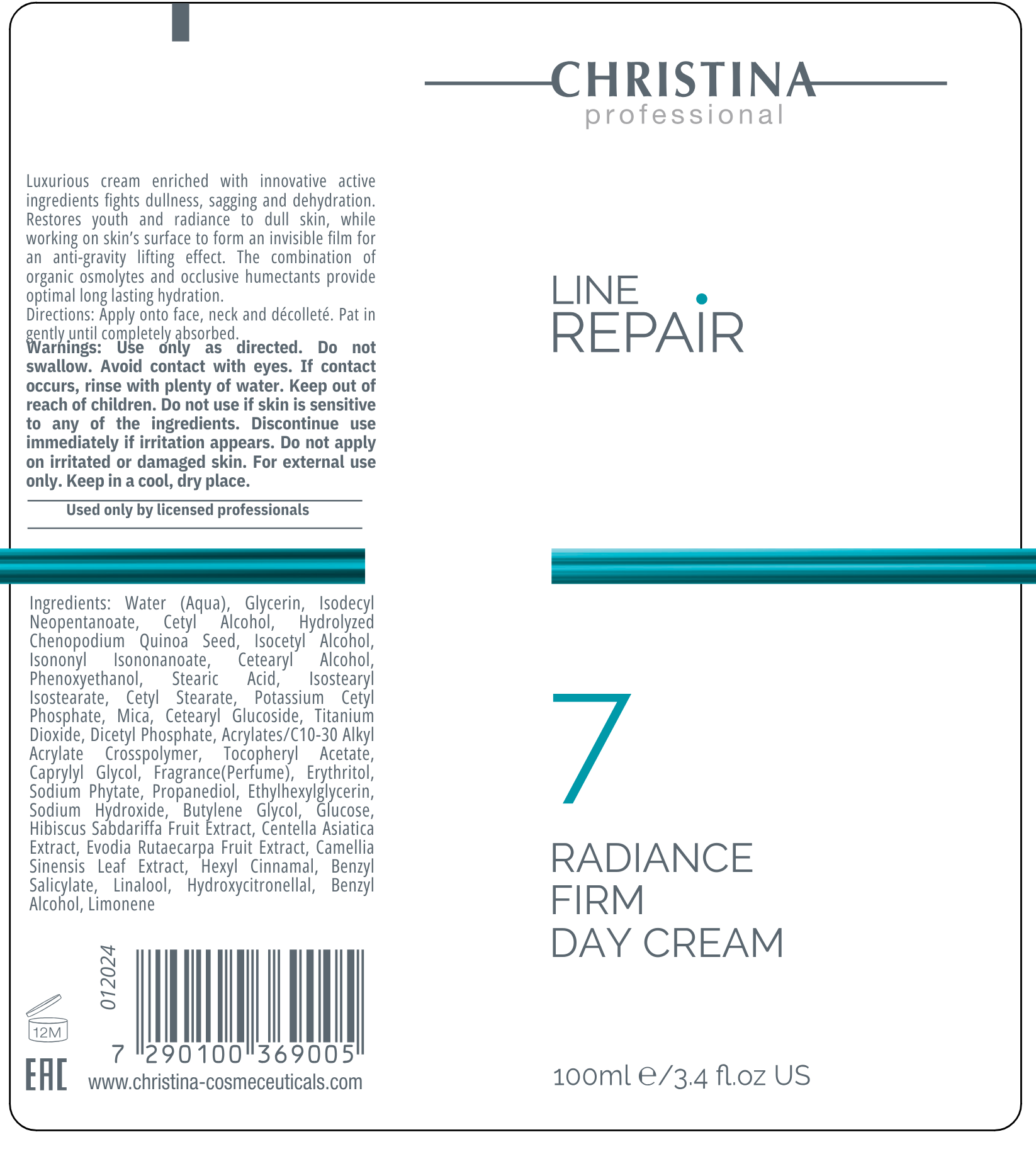 Day Cream Radiance and Firmness (step 7)