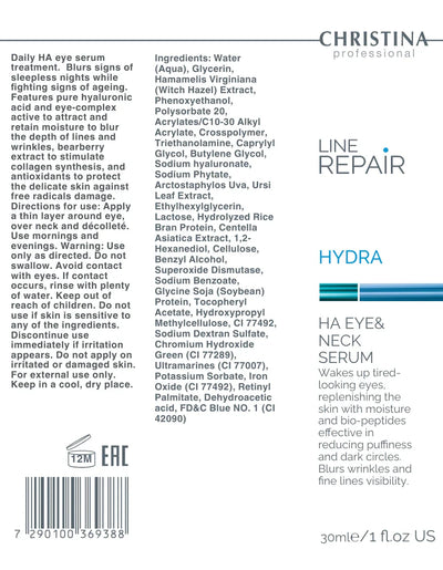 Christina Line Repair Hydra HA Eye& Neck Serum – serum