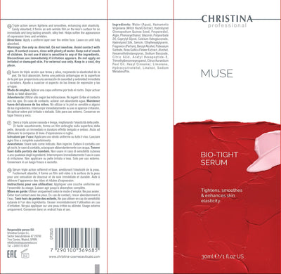 Serum ujędrniające Christina z serycą, hydrolizowanym jedwabiem i peptydami. Natychmiastowy efekt liftingu, wygładza. 