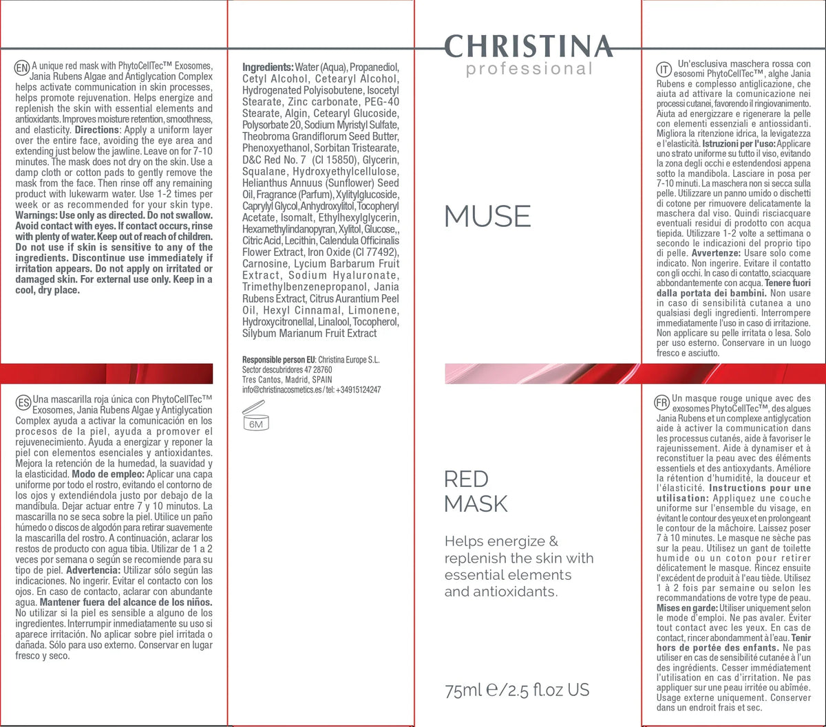 Muse Red Mask — Goji Exosomes Mask | Christina – Christina Cosmetics