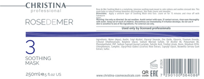 Christina Rose De Mer 3 Soothing mask – maska do twarzy – na trądzik – na cerę naczynkową – mask