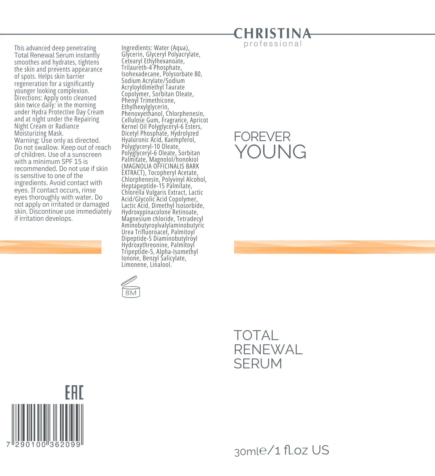 Christina Forever Young Total Renewal Serum Deluxe - odmładzające serum do twarzy z naturalnymi składnikami