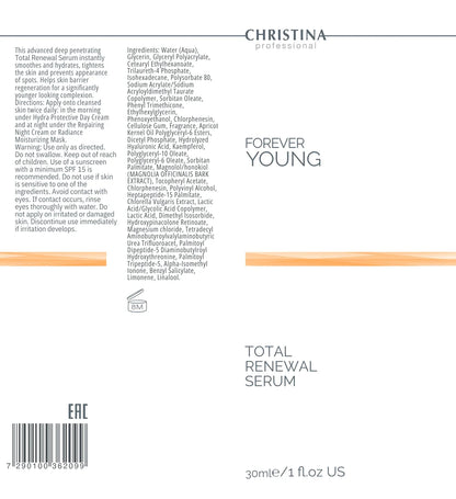 Christina Forever Young Total Renewal Serum Deluxe - odmładzające serum do twarzy z naturalnymi składnikami