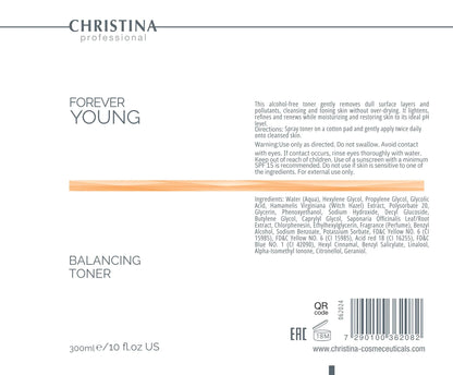 Skład i składniki aktywne toniku równoważącego Christina Forever Young 300ml