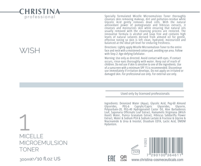 Micellar Microemulsion Toner (Step 1)