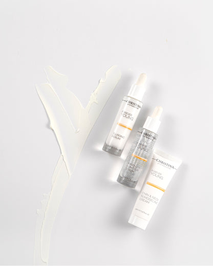 Absolute Contour Serum (30 ml) - serum z peptydami poprawiające kontur twarzy
3Luronic Serum (30 ml) - serum z trzema formami kwasu hialuronowego
Chin &amp; Neck Remodelling Cream (50 ml) - krem remodelujący do brody i szyi