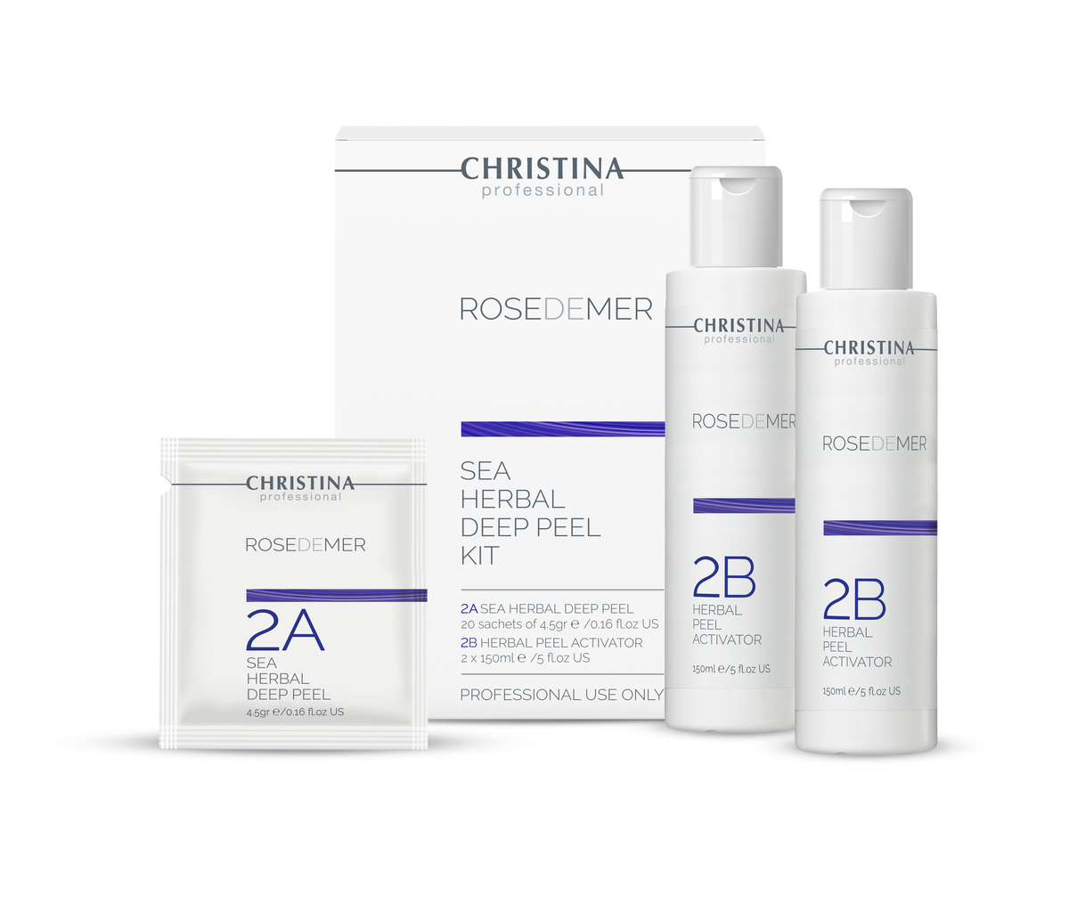 Christina Rose De Mer 2A+2B Sea Herbal Deep Peel Kit (20sachet+2activ) – peeling do twarzy