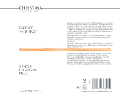 Delikatne mleczko oczyszczające Gentle Cleansing Milk od Christina 300 ml aktywne składniki